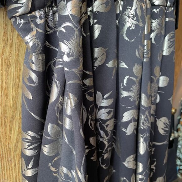 Kiyonna 4X 26-28 Black Gold Metallic Radiant Opulence Evening Gown - Picture 6 of 6